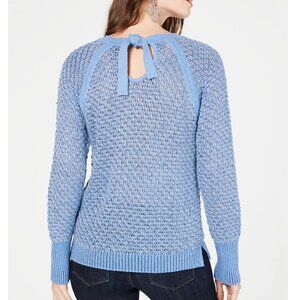 INC International Concepts Metallic Pullover Crochet Sweater